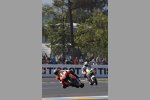 Andrea Dovizioso (Honda) vor Randy de Puniet (LCR)