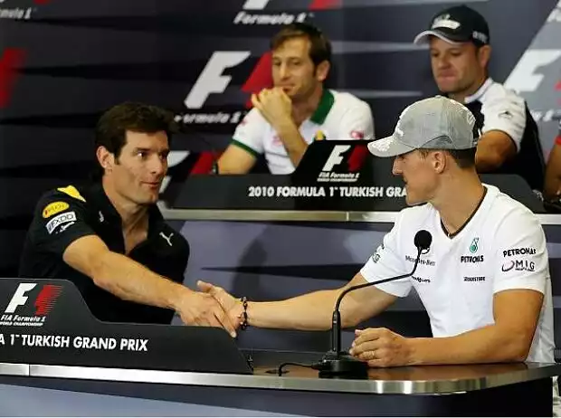 Mark Webber und Michael Schumacher Titel-Bild zur News: Mark Webber und Michael Schumacher