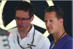 Renningenieur Andrew Shovlin und Michael Schumacher (Mercedes)