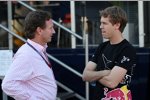 Sebastian Vettel (Red Bull) und Christian Horner (Teamchef) 