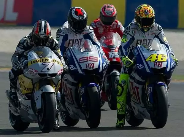 Hiroshi Aoyama, Jorge Lorenzo, Nicky Hayden, Valentino Rossi Titel-Bild zur News: Hiroshi Aoyama, Jorge Lorenzo, Nicky Hayden, Valentino Rossi