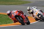 Nicky Hayden (Ducati), Marco Melandri (Gresini) und  Randy de Puniet (LCR)