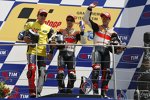 Jorge Lorenzo (Yamaha), Daniel Pedrosa und Andrea Dovizioso (Honda) 