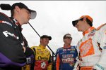 Denny Hamlin Clint Bowyer Kyle Busch und Joey Logano 