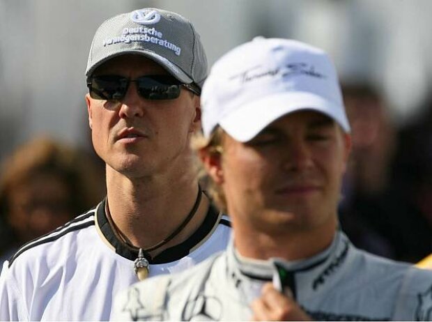 Titel-Bild zur News: Nico Rosberg, Michael Schumacher