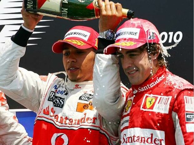 Titel-Bild zur News: Lewis Hamilton, Jenson Button, Fernando Alonso