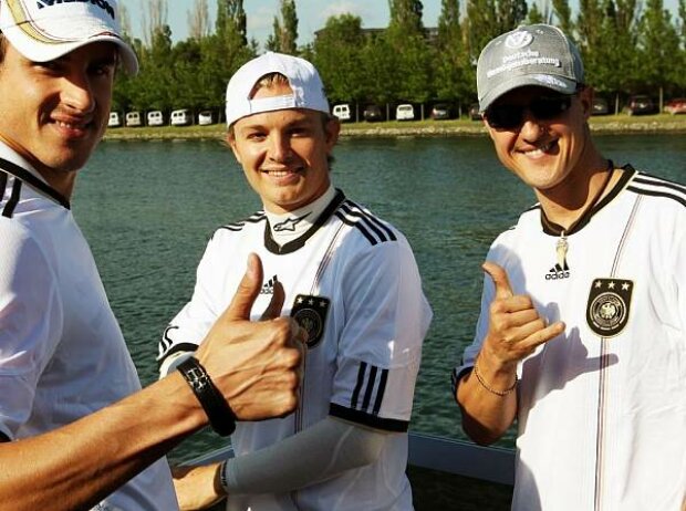 Titel-Bild zur News: Adrian Sutil, Michael Schumacher, Nico Rosberg