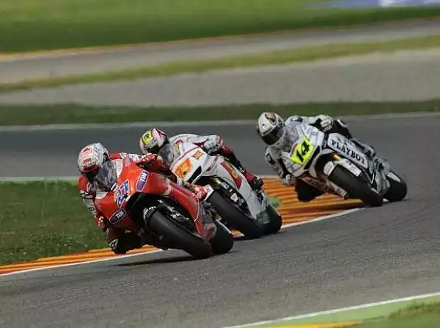 Casey Stoner, Marco Melandri, Randy de Puniet Titel-Bild zur News: Casey Stoner, Marco Melandri, Randy de Puniet