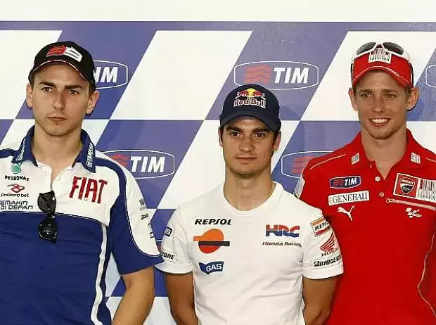 Daniel Pedrosa, Jorge Lorenzo, Casey Stoner Titel-Bild zur News: Daniel Pedrosa, Jorge Lorenzo, Casey Stoner
