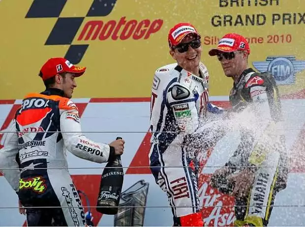 Andrea Dovizioso, Jorge Lorenzo und Ben Spies Titel-Bild zur News: Andrea Dovizioso, Jorge Lorenzo und Ben Spies