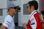 Michael Schumacher (Mercedes) und Stefano Domenicali (Teamchef) 