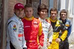 Rennsieger der GP2 beisammen: Pastor Maldonado (Rapax), Dani Clos (Racing Engineering), Sergio Perez (Addax), Jerome D'Ambrosio (DAMS) und Fabio Leimer (Ocean)  