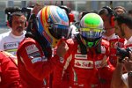 Fernando Alonso (Ferrari) uns Felipe Massa (Ferrari) 