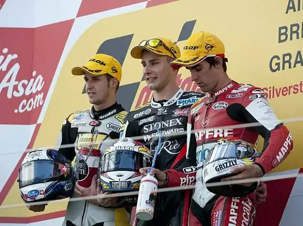 Titel-Bild zur News: Thomas Lüthi, Jules Cluzel und Julián Simón