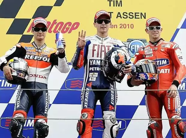 Daniel Pedrosa, Jorge Lorenzo, Casey Stoner Titel-Bild zur News: Daniel Pedrosa, Jorge Lorenzo, Casey Stoner
