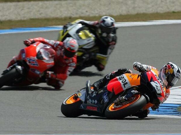 Daniel Pedrosa, Ben Spies, Casey Stoner Daniel Pedrosa, Ben Spies, Casey Stoner