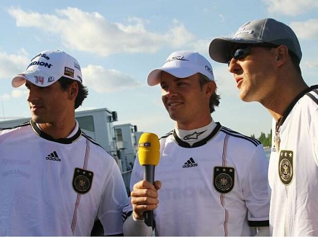 Titel-Bild zur News: Adrian Sutil, Nico Rosberg, Michael Schumacher