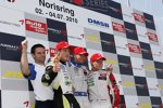 Edoardo Mortara, Marco Wittmann und Valtteri Bottas auf dem Podium am Norisring