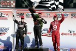 Ryan Briscoe (Penske) Will Power (Penske) Dario Franchitti (Ganassi) 