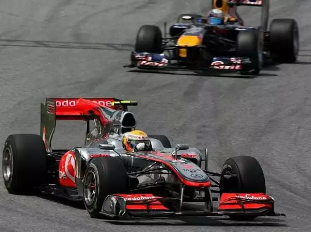 Titel-Bild zur News: Lewis Hamilton, Sebastian Vettel