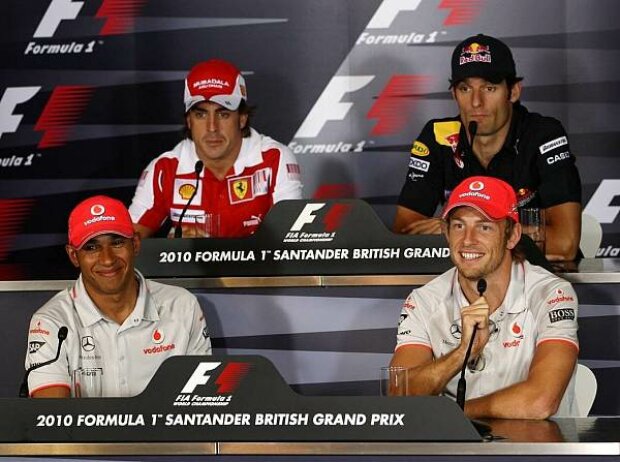 Titel-Bild zur News: Fernando Alonso, Jenson Button, Lewis Hamilton, Mark Webber