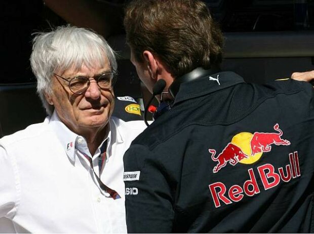 Titel-Bild zur News: Bernie Ecclestone (Formel-1-Chef), Christian Horner (Teamchef)