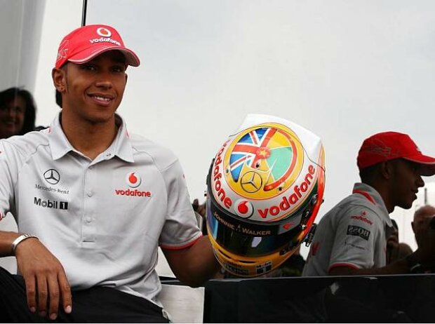 Lewis Hamiltons Silverstone-Spezialhelm