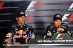 Mark Webber (Red Bull) und Sebastian Vettel (Red Bull) 