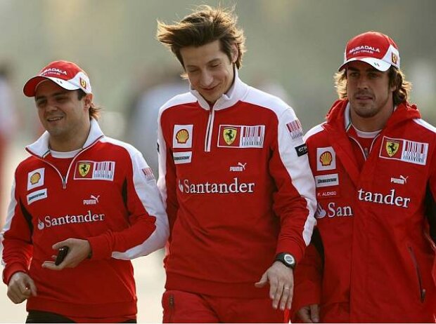 Felipe Massa, Massimo Rivola und Fernando Alonso Felipe Massa, Massimo Rivola und Fernando Alonso