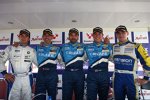 Colin Turkington (eBay Motors), Alain Menu (Chevrolet), Yvan Muller (Chevrolet), Robert Huff (Chevrolet) und Norbert Michelisz (Zengõ)
