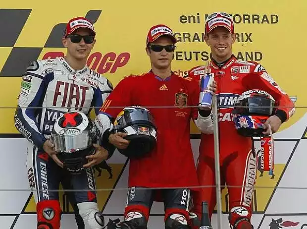 Jorge Lorenzo, Daniel Pedrosa und Casey Stoner Titel-Bild zur News: Jorge Lorenzo, Daniel Pedrosa und Casey Stoner