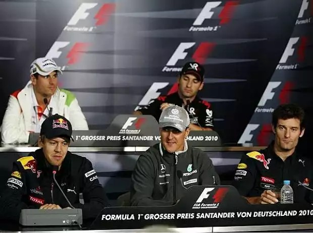 Timo Glock, Sebastian Vettel, Mark Webber, Michael Schumacher, Adrian Sutil Titel-Bild zur News: Timo Glock, Sebastian Vettel, Mark Webber, Michael Schumacher, Adrian Sutil