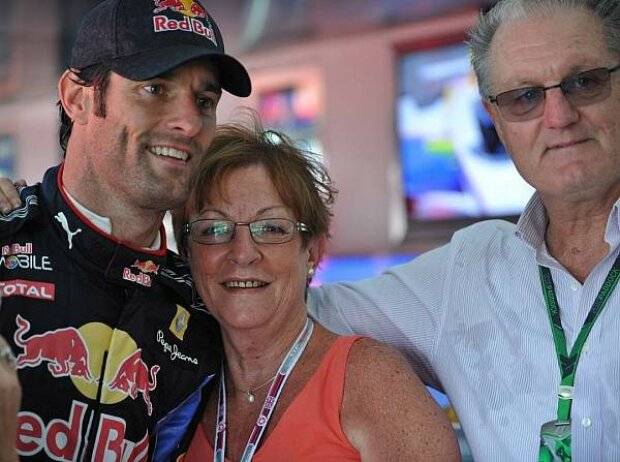 Mark Webber mit Mutter Diane und Vater Alan Mark Webber mit Mutter Diane und Vater Alan