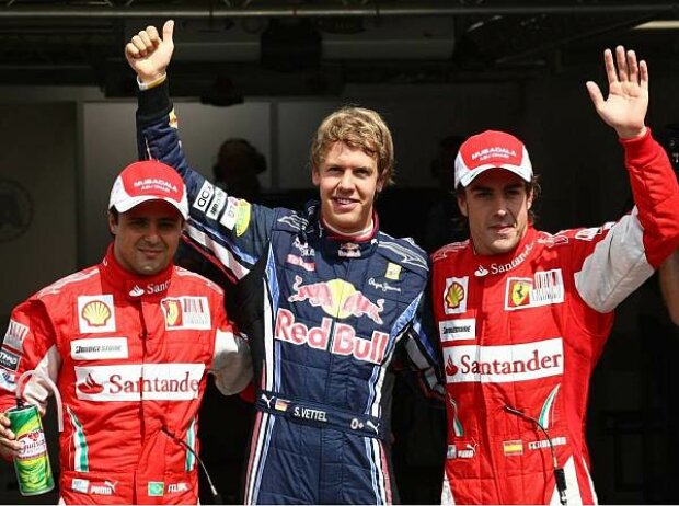 Titel-Bild zur News: Felipe Massa, Sebastian Vettel und Fernando Alonso
