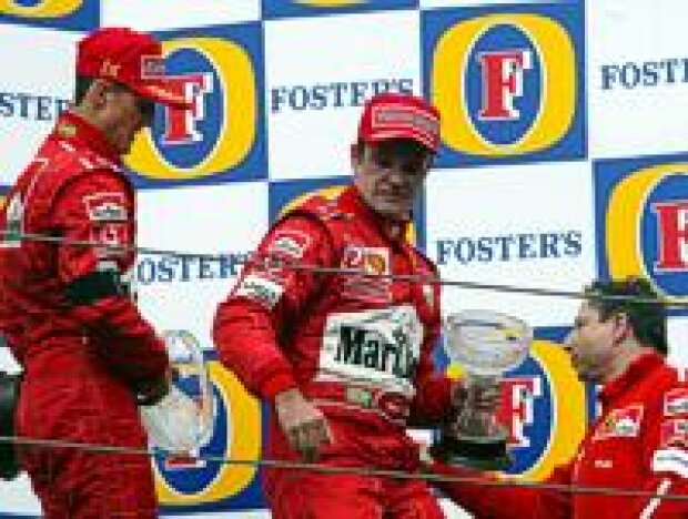 Titel-Bild zur News: Schumacher, Barrichello, Todt