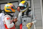 Lewis Hamilton (McLaren) und Nico Rosberg (Mercedes) 