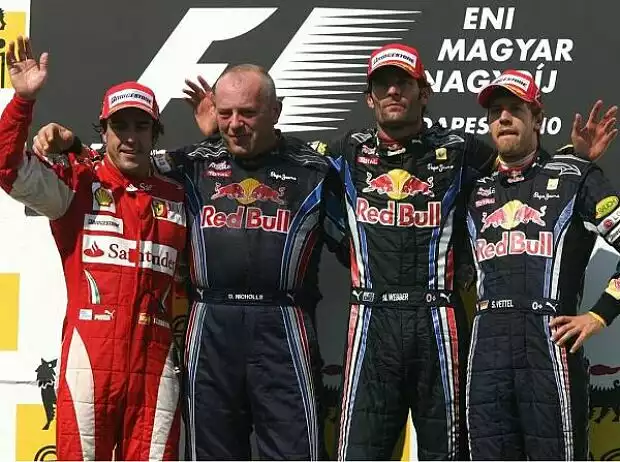 Titel-Bild zur News: Fernando Alonso, Mark Webber, Sebastian Vettel