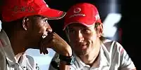 Bild zum Inhalt: Hamilton und Button weiter gut gelaunt
