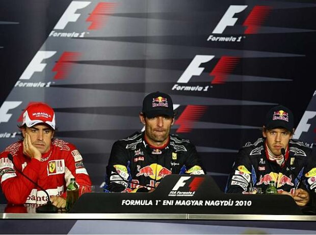 Fernando Alonso, Mark Webber, Sebastian Vettel Fernando Alonso, Mark Webber, Sebastian Vettel