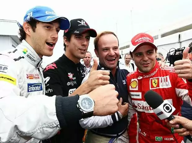 Bruno Senna, Rubens Barrichello, Lucas di Grassi, Felipe Massa Titel-Bild zur News: Bruno Senna, Rubens Barrichello, Lucas di Grassi, Felipe Massa