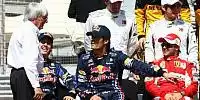 Bernie Ecclestone (Formel-1-Chef), Sebastian Vettel, Mark Webber