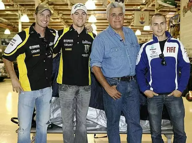 Jay Leno, Colin Edwards, Ben Spies, Jorge Lorenzo Titel-Bild zur News: Jay Leno, Colin Edwards, Ben Spies, Jorge Lorenzo