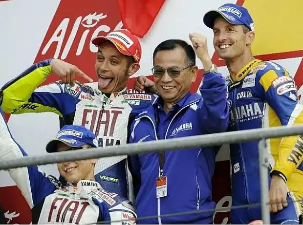 Jorge Lorenzo, Valentino Rossi, Masao Furusawa, Colin Edwards Titel-Bild zur News: Jorge Lorenzo, Valentino Rossi, Masao Furusawa, Colin Edwards