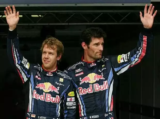 Titel-Bild zur News: Mark Webber, Sebastian Vettel