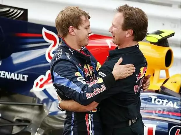 Titel-Bild zur News: Sebastian Vettel, Christian Horner (Teamchef)