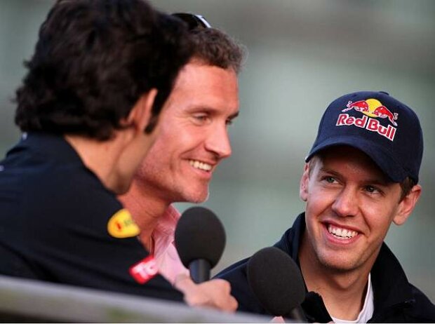 Titel-Bild zur News: Mark Webber, David Coulthard und Sebastian Vettel