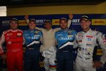 Die Sieger der Qualifikation (v.l.): Kristian Poulsen, Robert Huff, Gabriele Tarquini, Yvan Muller und Fredy Barth