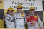 Bruno Spengler, Paul di Resta (HWA-Mercedes) und Mattias Ekström (Abt-Audi) 