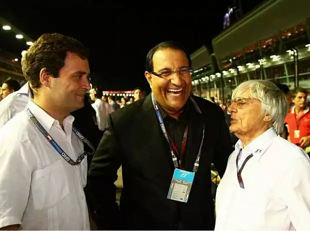 Titel-Bild zur News: Navinchandra Ramgoolam und Bernie Ecclestone