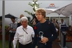 Bernie Ecclestone (Formel-1-Chef) und Sebastian Vettel (Red Bull) 